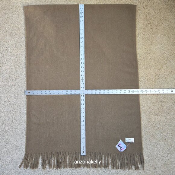 NWT Sky Cashmere Scarf Greenish Brown - Picture 2 of 16